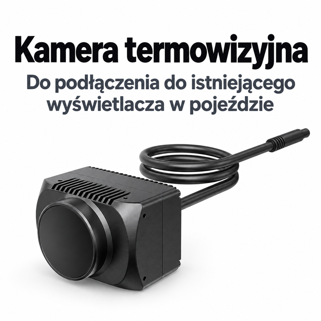 Autós hőkamera éjjellátó – 2 változat, hőkép, kétspektrális mód, 7″ képernyő, ADAS, IP67