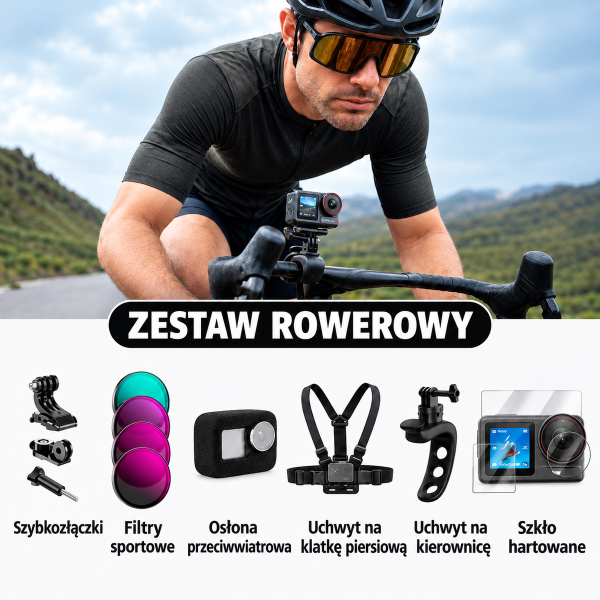 4K 60FPS sportkamera fejlett képstabilizálással, WiFi-vel, nagylátószögű objektívvel, vízálló Action Cam sporthoz, utazáshoz és VLOG-hoz